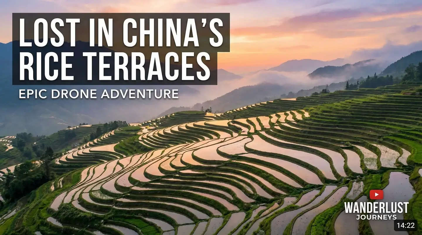 云南梯田航拍 - 蜜桃视频旅行频道